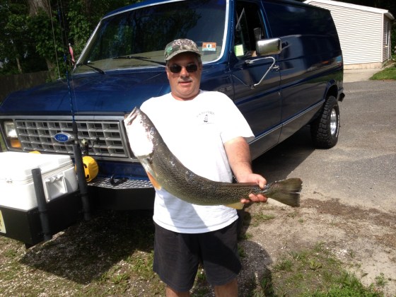 Cj and his  Fisherman magazine tournament contending weakfish. 